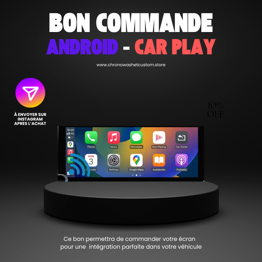 BON DE COMMANDE ECRAN ANDROID-APPLE CAR PLAY