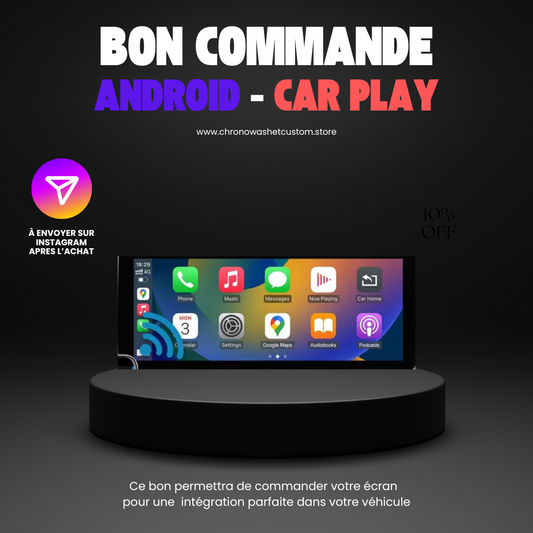 BON DE COMMANDE ECRAN ANDROID-APPLE CAR PLAY